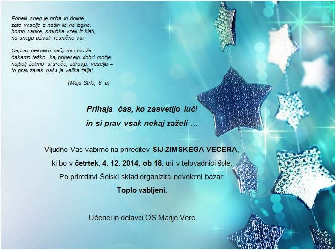 bozicni bazar os marije vere