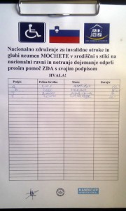 Primer obrazca kakršnega uporabljajo lažno "gluhonemi" goljufi.