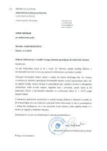Dopis Ministrstva za okolje in prostor občinam.