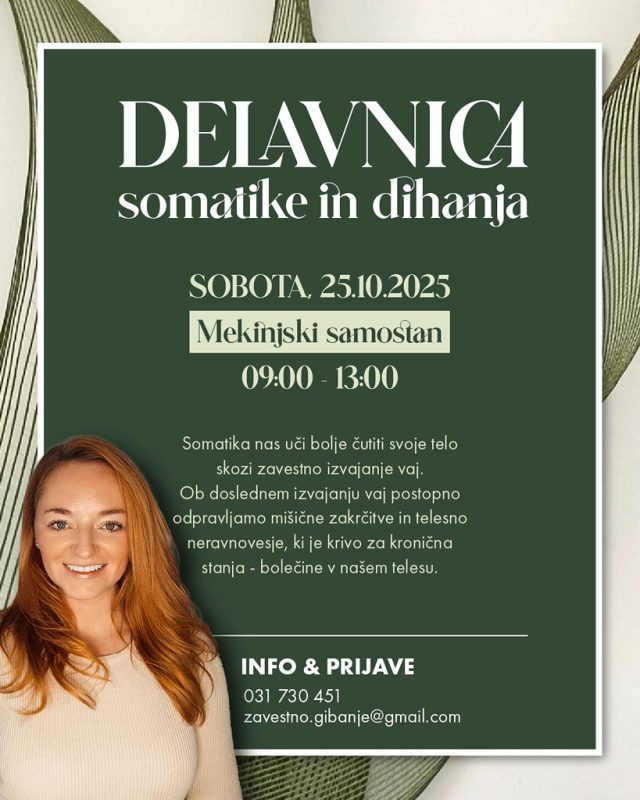 Delavnica somatike v samostanu Mekinje