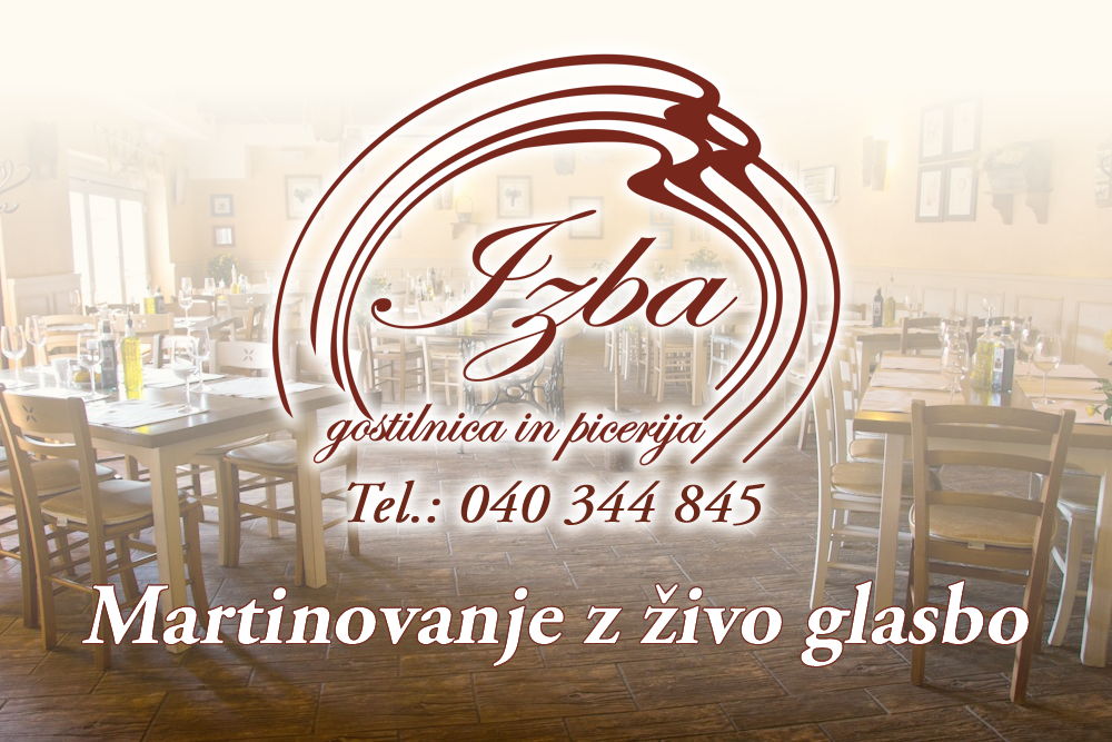 Martinovanje z živo glasbo v gostilnici in pizzeriji Izba v Snoviku
